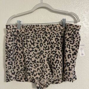 Leopard Print Pajama Shorts
